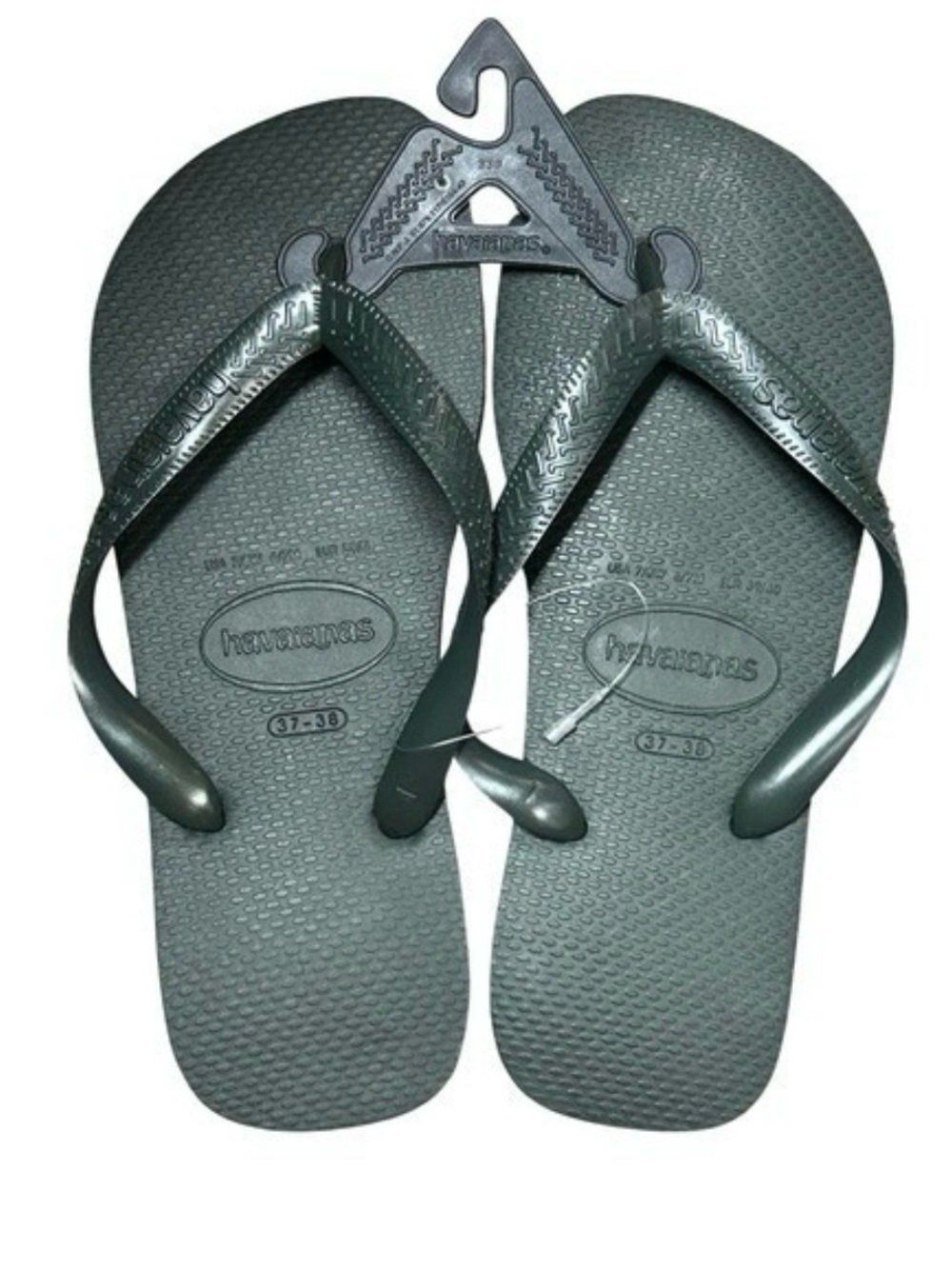 Havaianas Unisex Flip Flops Size 7/8 Olive Green Brazilian thong Sandals NEW